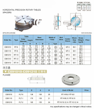 Tables rotatives de précision horizontale 