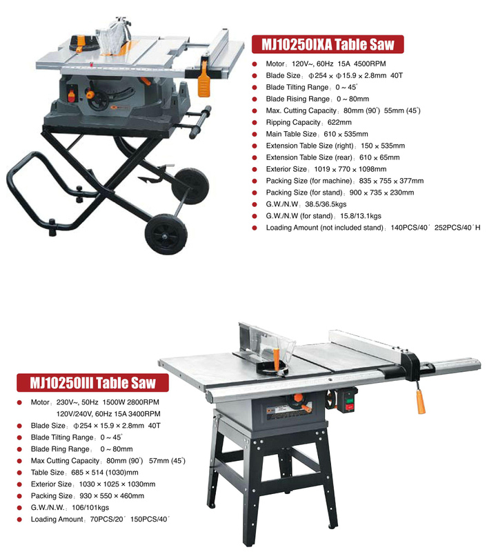 SCIE A TABLE MJ10250IXA