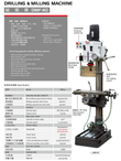 MACHINE DE PERÇAGE ET DE FRAISAGE À TÊTE À ENGRENAGES DMF40