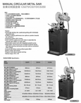 SCIE CIRCULAIRE MANUELLE À MÉTAUX CS275-CS315-CS350