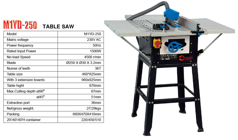 SCIE À TABLE M1YD-250