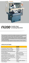 Machine de broyage de l'outil de profle FX200