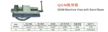 Vice de machine QGM avec base pivotante 