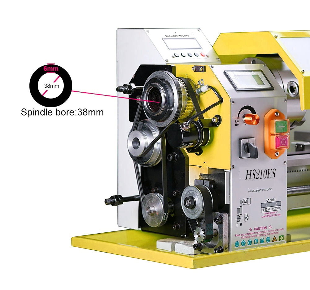 HS210ESX600 Auto gauche et filetage droit fabriquant une mini machine de tour en métal CNC