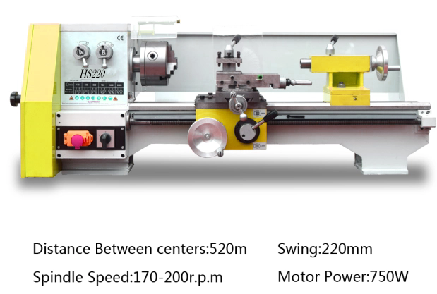 Machine de tour HS220 pour métal