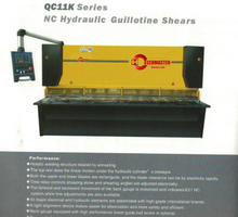 Série QC11k Cisque de guillotine hydraulique NC