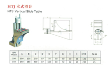 Table de diapositives verticales HTJ 