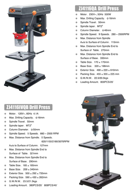Drillage de la série ZJ ZJ4116QA-ZJ4116Q