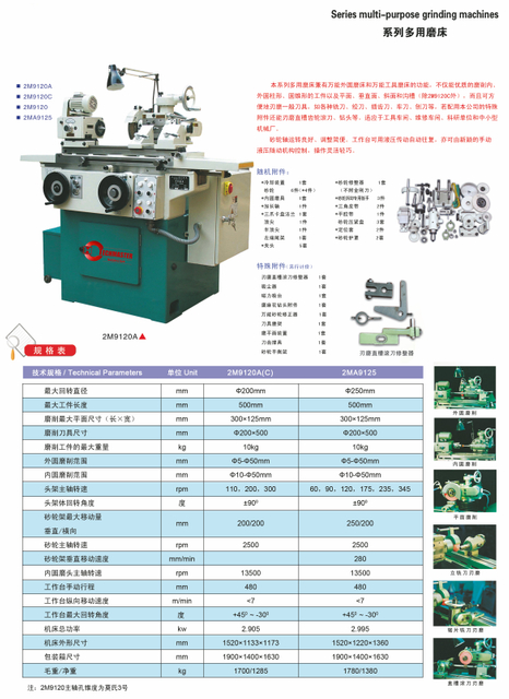 Machine de broyage polyvalente série 2M9120A (C) --- 2MA9125