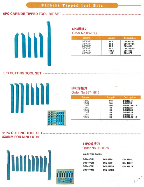  Bits à outils à pointe en carbure (réglé sous 6pcs / 8pcs / 11pcs)