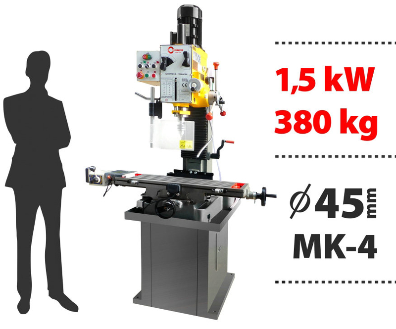 Machine de forage entièrement industrielle Head Gear - Feed Drilling & Milling Machine ZX 7045B