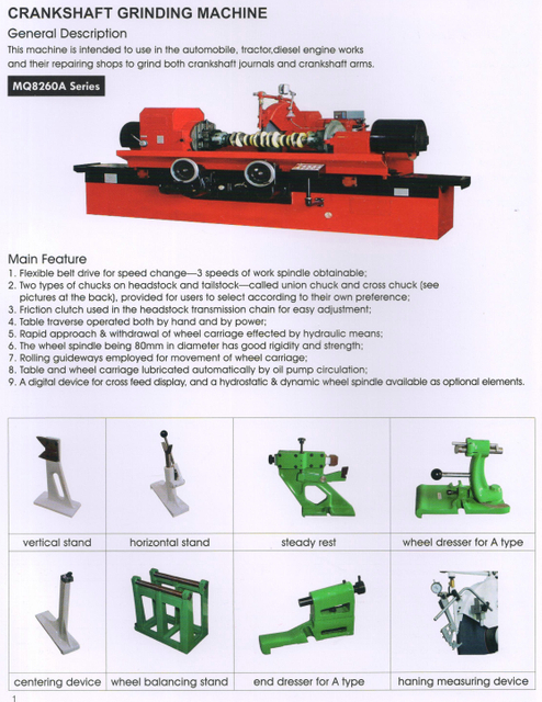 Machine de broyage du vilebrequin MQ8260A-MQ8260AX18-MQ8260AX20