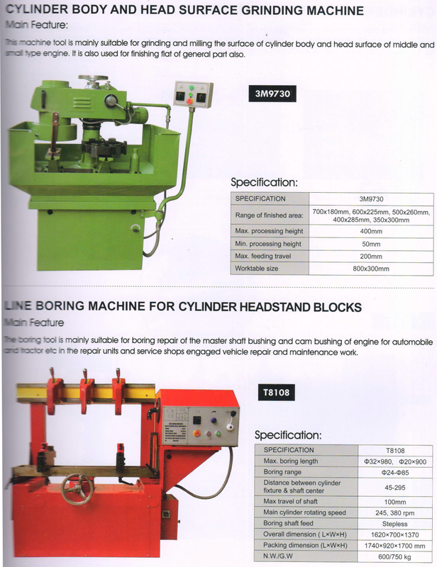 Machine d'alésage de ligne pour les blocs de tête culasse T8108