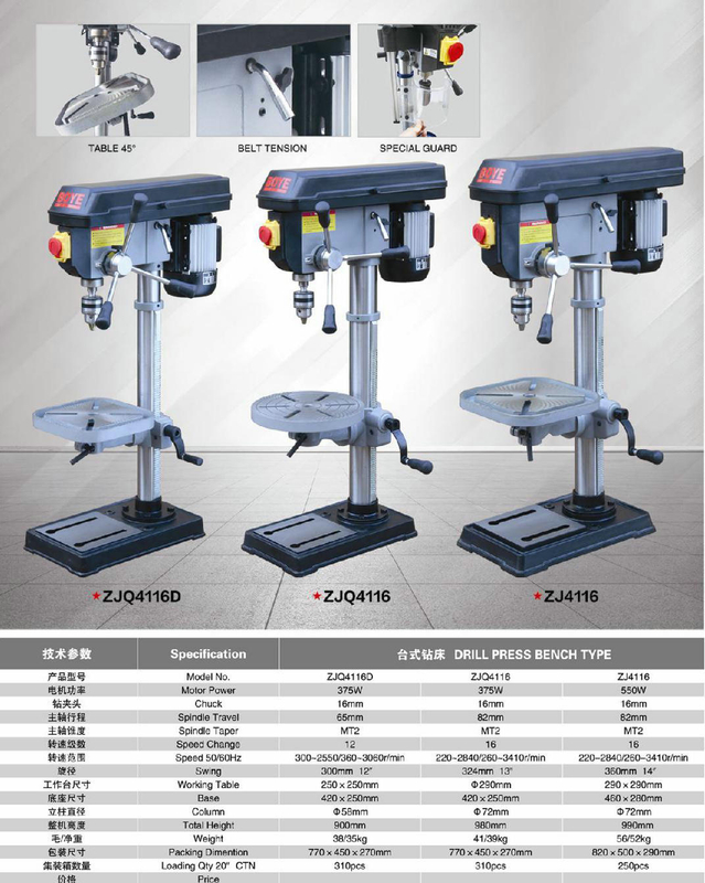 Type de banc de presse de forage ZJQ4116D-ZJQ4116-ZJ4116