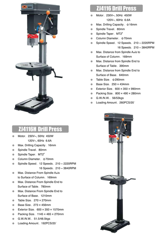 Drillage de la série ZJ ZJ4116-ZJ4116H