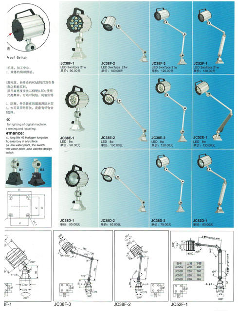 Lumières halogènes JC38
