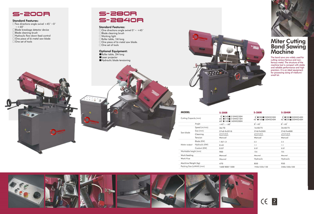 Band Metal Saw Machine S-220R / S-280R / S-2840R