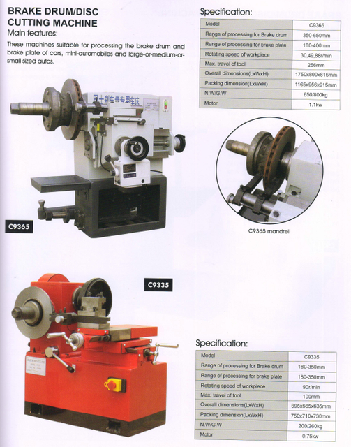 Machine de coupe / disque de frein C9365-C9335
