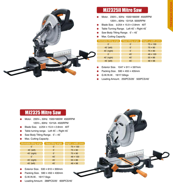 Mitre Saw MJ2325 II -MJ2325A