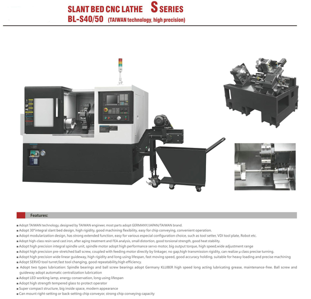 BL-S40 50 LIT SLANT CNC LATHE 