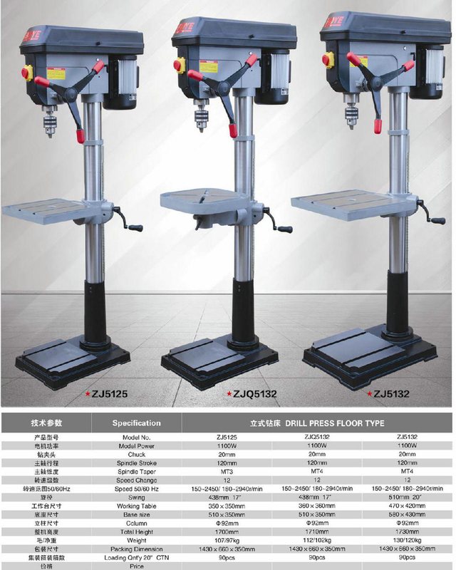 Type de banc de presse de forage ZJ5125-ZJQ5132-ZJ5132