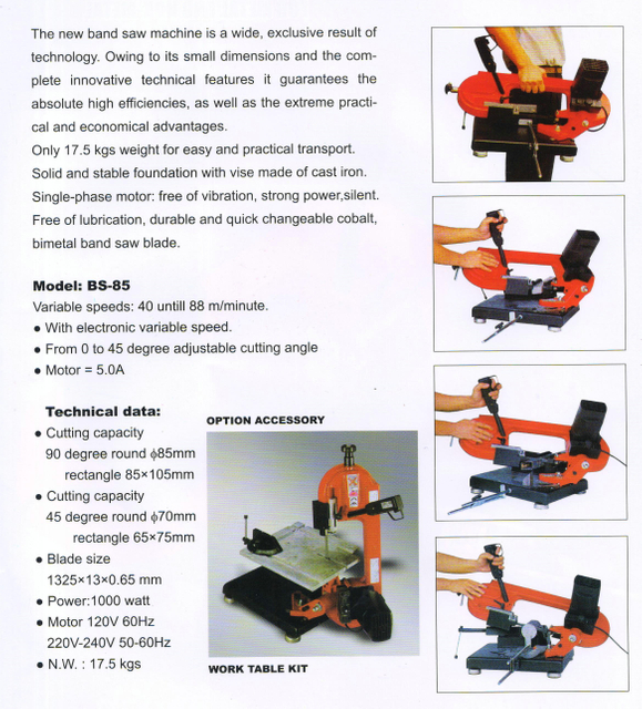Band portable Saw BS-85