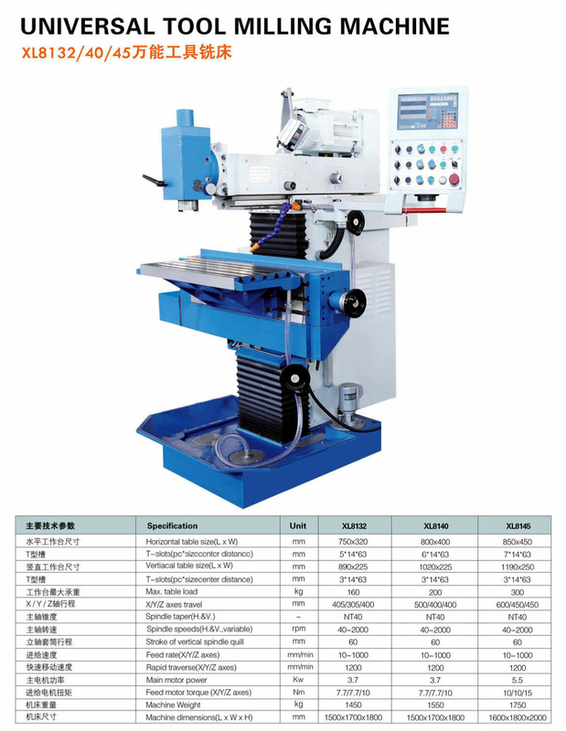 Machine à outils universels XL8132-XL8140-XL8145