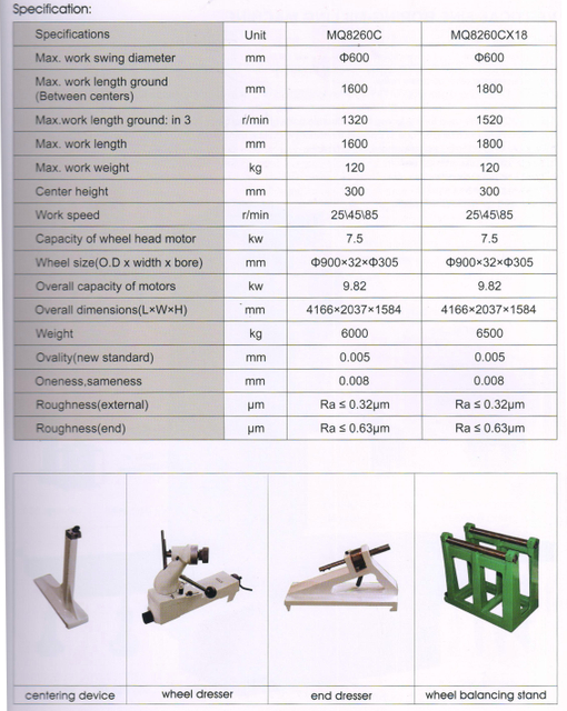 Série MQ8260C de la machine de broyage du vilebrequin 