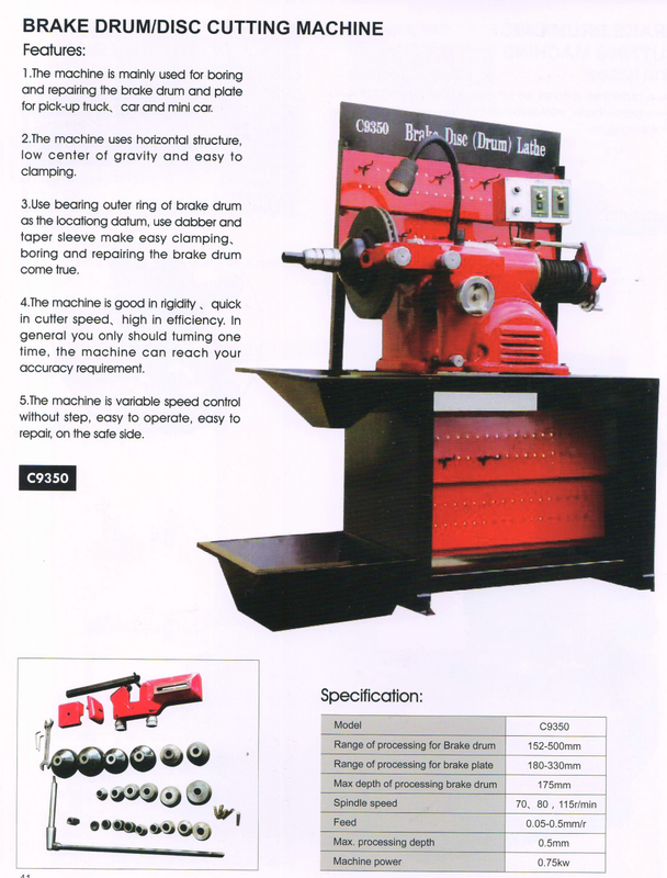 Machine de coupe de frein / disque C9350
