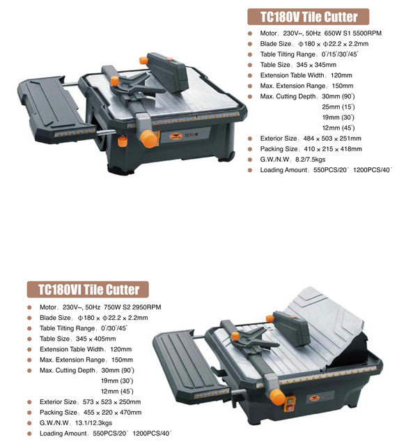Tuile Cutter TC180V