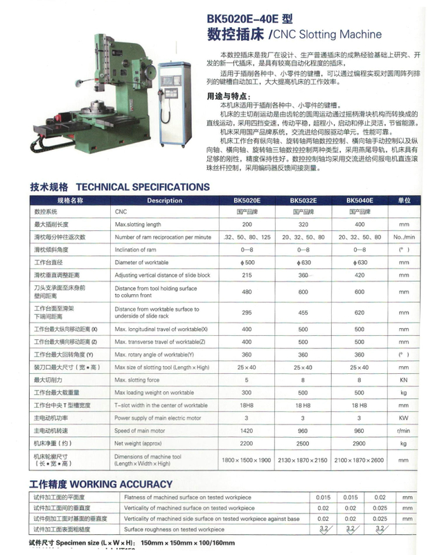 Machine à fente CNC BK50E-40E 