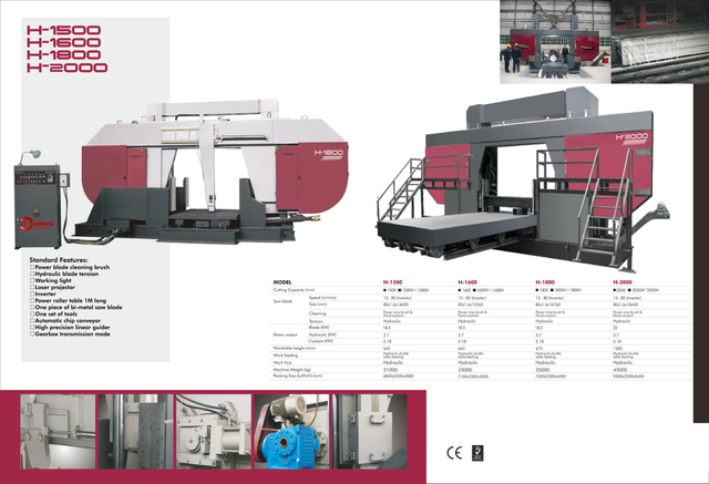 Machine à sciage du groupe métal H-1500 / H-1600.H-1800 / H-2000