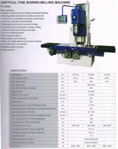 Série verticale de machine à forage fine 