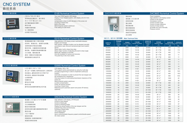 CNC Cisque de guillotine hydrulique QC11k