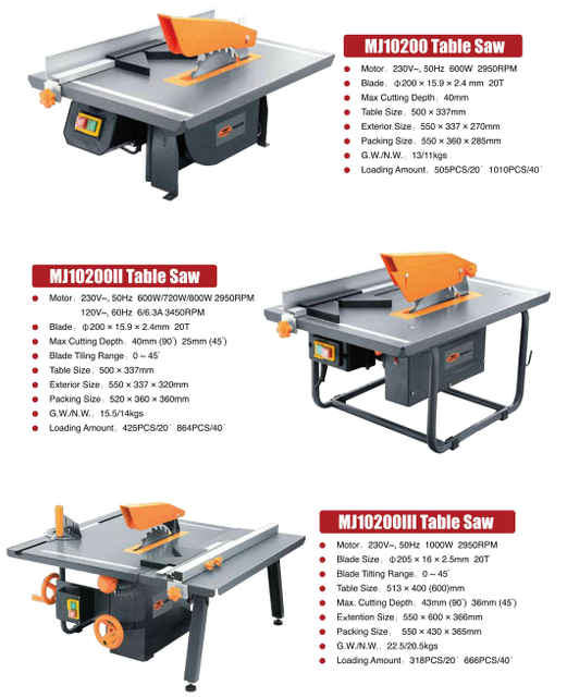 Scie à table MJ10200-MJ10200 II