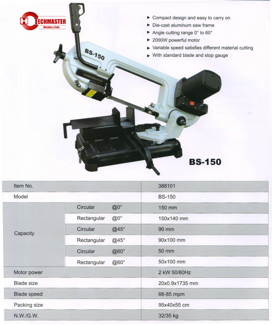 Band portable Saw BS-150