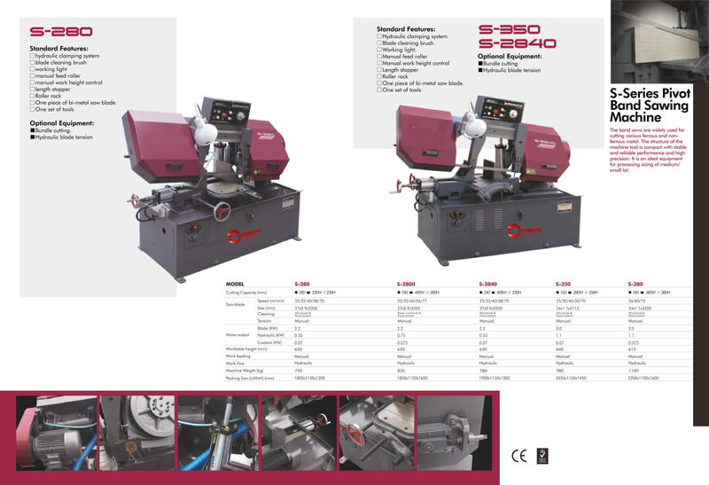 Machine à scie à scie S-280 / S-280II / S-2840 / S-350 / S-380