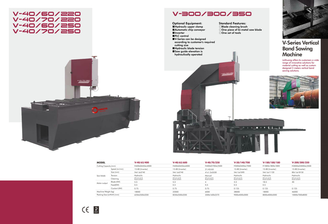 Machine à sciage en métal V40 / V50 / V180 / V300 Série 