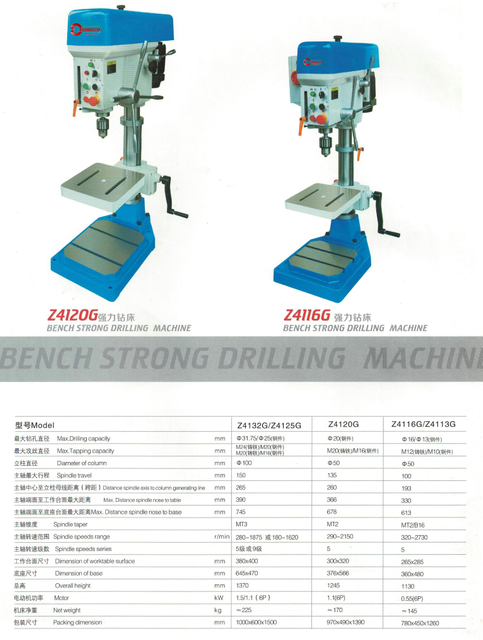 Banc Strong Drilling Machine Z4120G