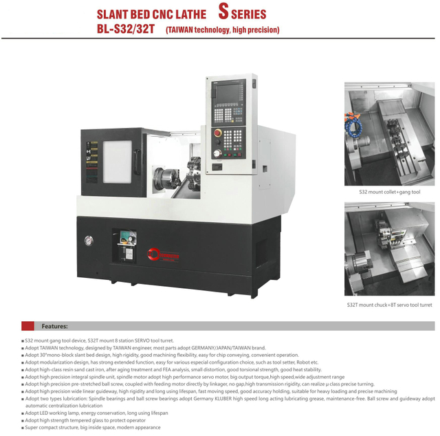 Lit incliné CNC Lathe BL-S32 / 32T