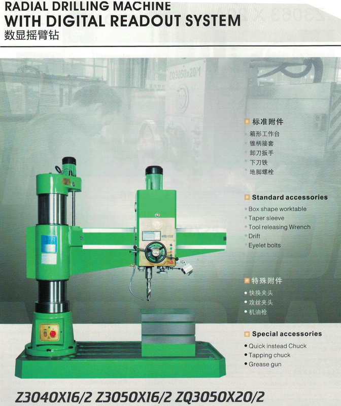 Système de lecture numérique Machine de forage radial Z3050X20 / 2