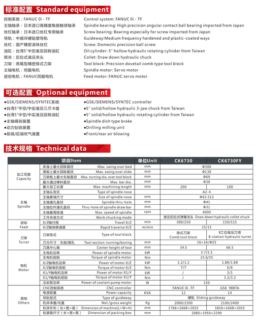 CK6730 PRÉCISION CNC Lathe 