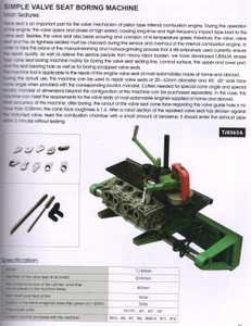 Machine d'alésage de siège de valve simple TJ8563A