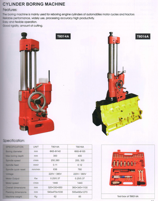 Machine d'alésage du cylindre T8014A-T8016A