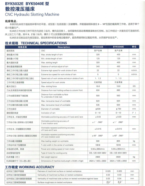 BK5032E-125E CNC Slotting Machine 