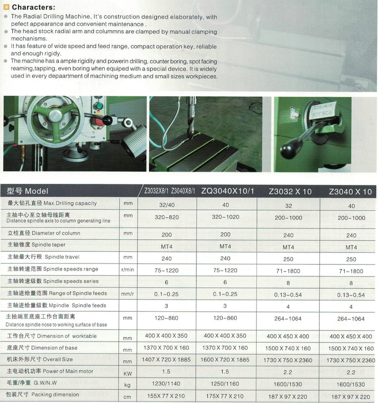 Machine de forage radial ZQ3040X10 / 1