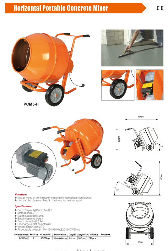 Mélange de béton portable