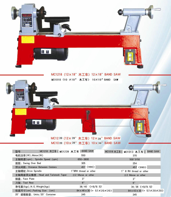MINI WOOD LATHE 10X18 CASTIER 370W