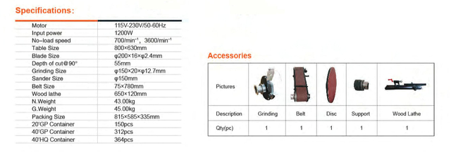 Scie à table mwm200a