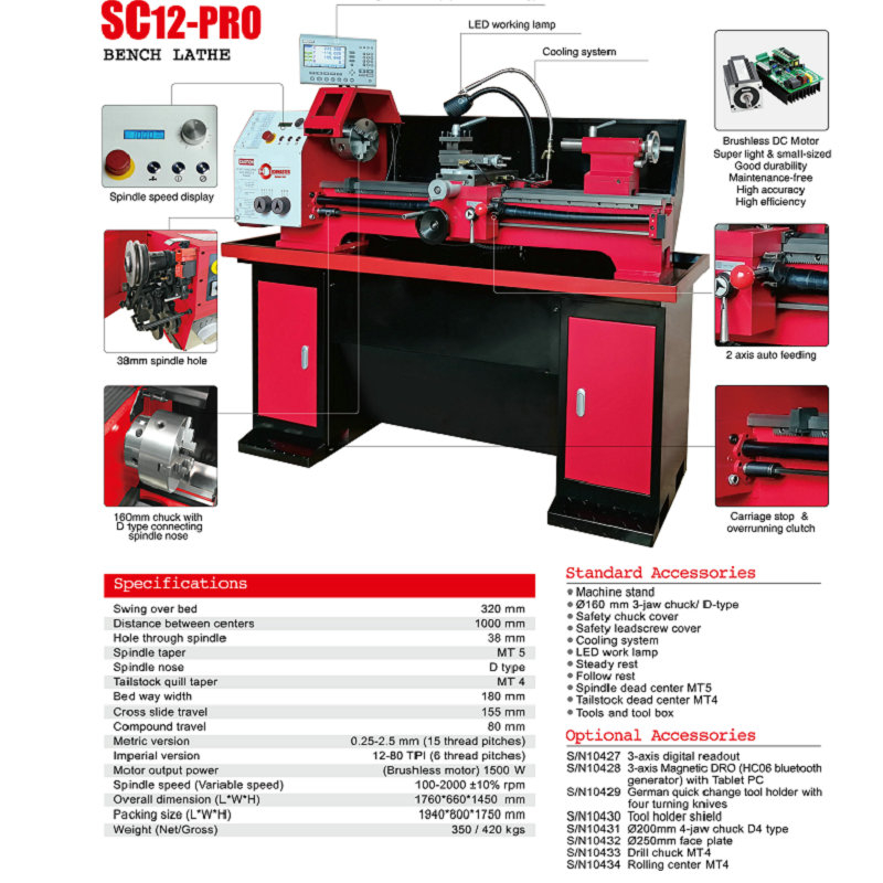  SC12 Topbench Lathe 